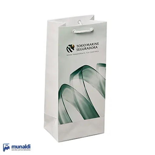 sacolas de papel branco com logomarca para marcas