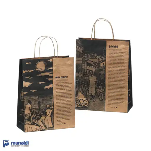 sacolas de papel com logomarca para marcas