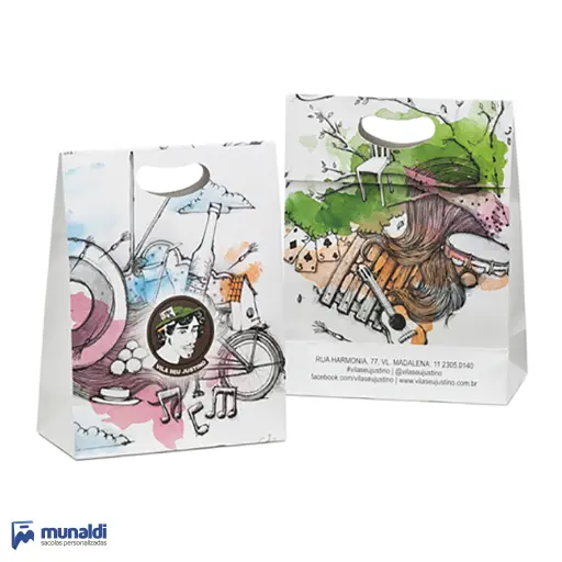 Sacolas de papel personalizadas com logotipo Indaiatuba